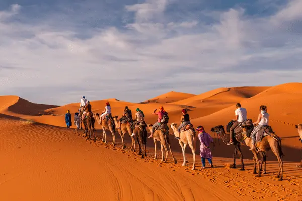 Sunset in Merzouga on the Marrakech to Merzouga Tour